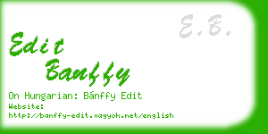 edit banffy business card