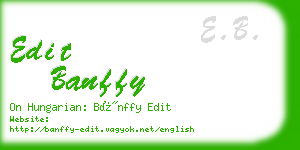 edit banffy business card